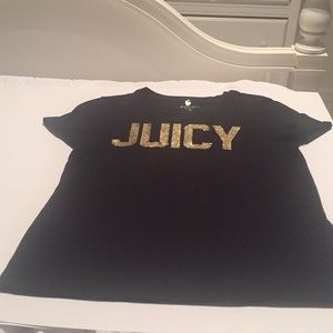 Juicy Couture Black W/Gold Tee